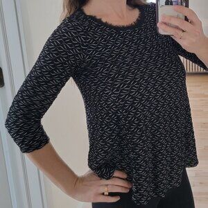 Anthropologie Postmark Blouse Top Small Black